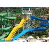 Buy cheap Fiberglass Tube Spiral Water Slide Red / Blue Swimming Pool Equipment from wholesalers