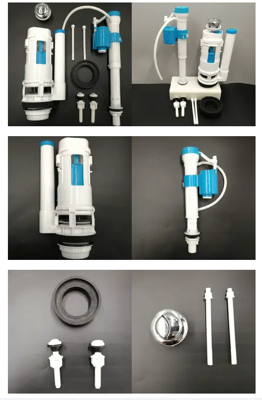Manual Control Flushing Valve For ABS POM Plastic Water Saving Toilet Tank Accessories