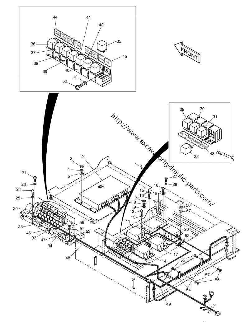S225-V Stick Panel 300611-00123 543-00074 Motor Throttle Controller Doosan Excavator