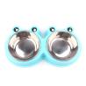 Buy cheap Double Bowls Pet Food Feeder Cute Modeling Frog Shape Easy Cleaning from wholesalers