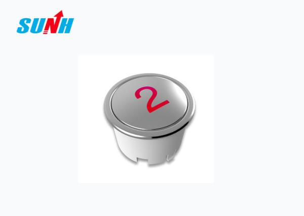 Buy cheap Mirror Stainless Steel Elevator Push Button Customized Size With Red Light from wholesalers