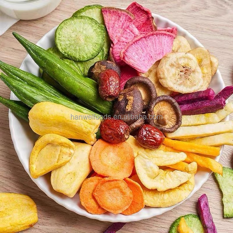 Vacuum Fried Dried Fruits Vegetables Mixed Healthy Organic Snacks