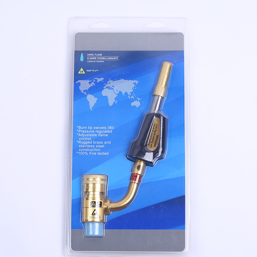 Auto Ignition Mapp/Propane Gas Torch with Trigger Start and Adjustable Swirl Flame