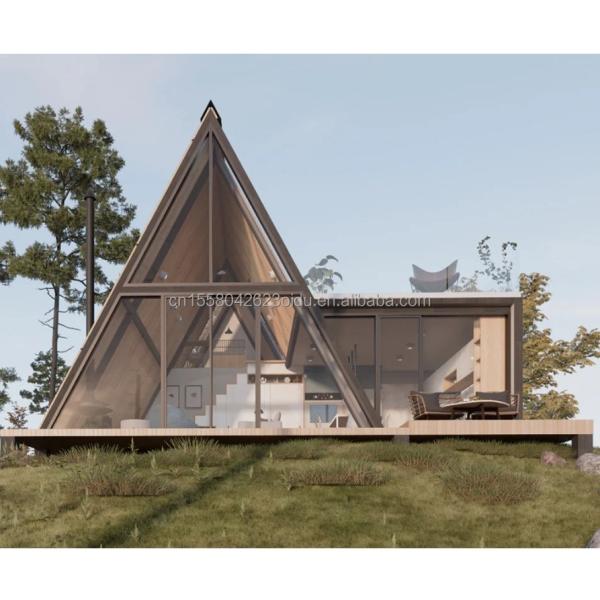 Buy cheap Customized Color Luxury Hotel Room Design Triangle House Container for Family or Villa Made of Galvanized Steel Square Tubes from wholesalers