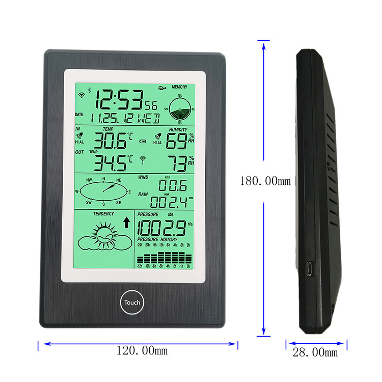 Indoor Temperature Range 0 To 60 ° C Wireless Automatic Weather Station For Weather Enthusiasts