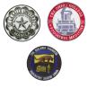 Buy cheap Letterman Jackets School Logo Iron On Patches Merrowed Border from wholesalers