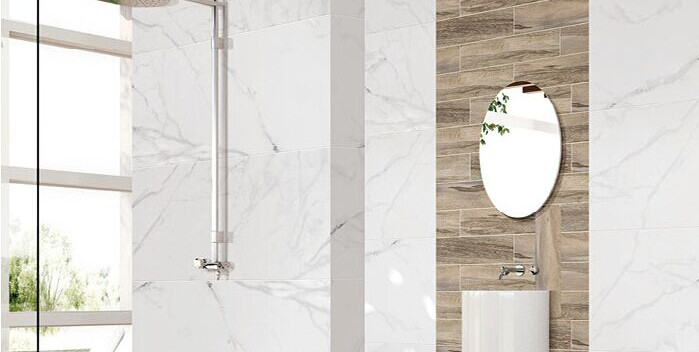 Durable Marble Look Porcelain Tile 800 X800mm Chemical Resistant Bathroom Ceramic Tile
