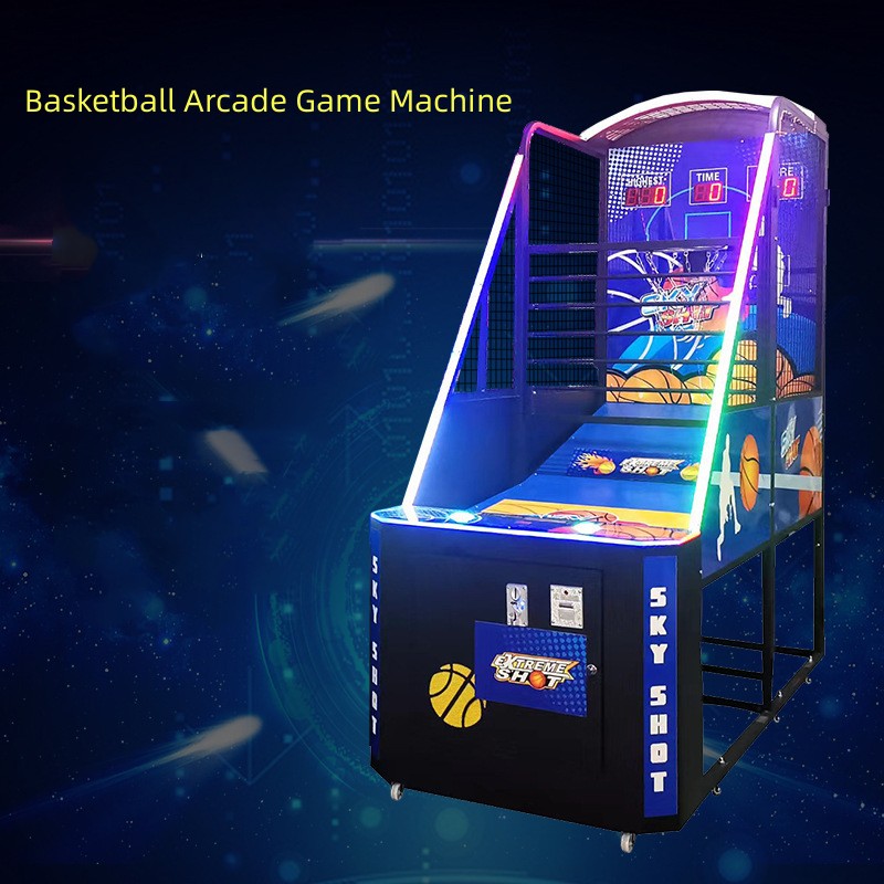 Indoor Amusement Park Hoop Street Arcade Basketball Machine Coin Operated 110V