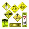 Buy cheap Pedestrian Bicycle Crossing Ahead School Zone Retro Reflective Safety Signs 1mm/2mm/3mm from wholesalers