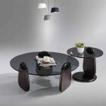 Contemporary Minimalist Design Small Tea & Coffee Table Modern Glass Round Style