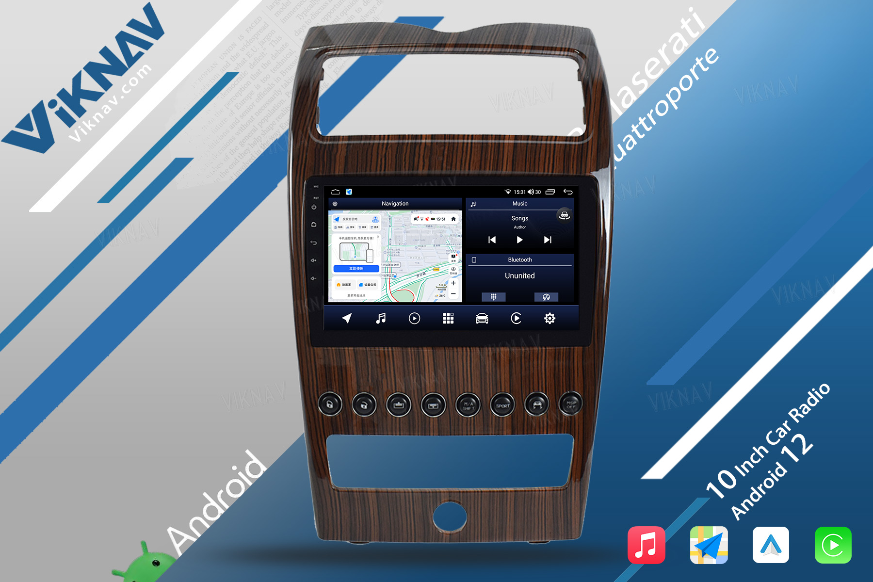 2004-2012 Android Car Maserati Quattroporte Radio Aftermarket Touchscreen Carplay