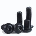 Black 304 Stainless Steel Half Round Head Hexagon Socket Bolt ISO7380 Pan Head