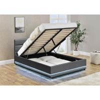 Buy cheap Grey Leather Storage Bed With LED On The Headboard product