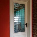 1200MM Decorative Leaded Glass Panels With All Clear Beveled Glass For Entry