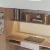 Buy cheap Bedroom Furniture Metal Bunk Bed With Desk Wooden Post Support customization from wholesalers