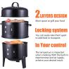 Buy cheap Thermometer Equipped 3-in-1 Vertical Steel Charcoal Smoker for Home Party Celebration from wholesalers