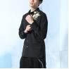 Buy cheap Embroidery Mens Fashion Casual Shirts Long Sleeve 100% Cotton Black Color from wholesalers