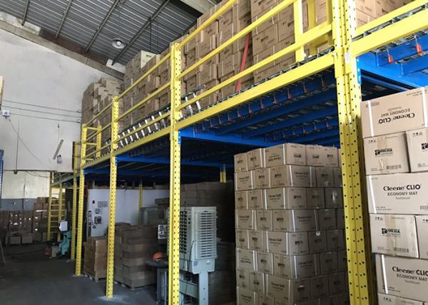 Buy cheap Q235B Cold Steel Warehouse Storage Mezzanine Floor Racking System Yellow Color from wholesalers