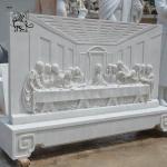 Marble Last Dinner Relief 3D Stone Last Supper Wall Sculpture Religious