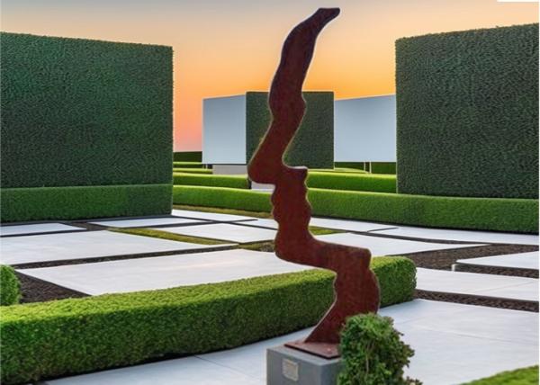 Buy cheap Custom Rusty Outdoor Metal Garden Art Corten Steel Face Sculpture from wholesalers