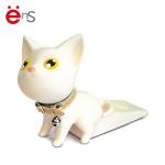Hard PVC cat shaped door stop , cute door wedge OEM for Gift