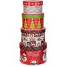 Buy cheap Christmas Gift Boxes With Lids For Presents Round Gift Boxes With Lids Set Of 4 Nesting Christmas Boxes For Flowers from wholesalers