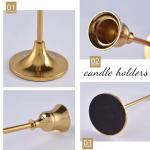 Gold Candle Holder Set Of 3 Candlestick Holder For Wedding Table Decor