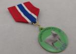 Custom Iron or Brass or Copper Souvenir Gift Medal, Offset Printing Ribbon Medal