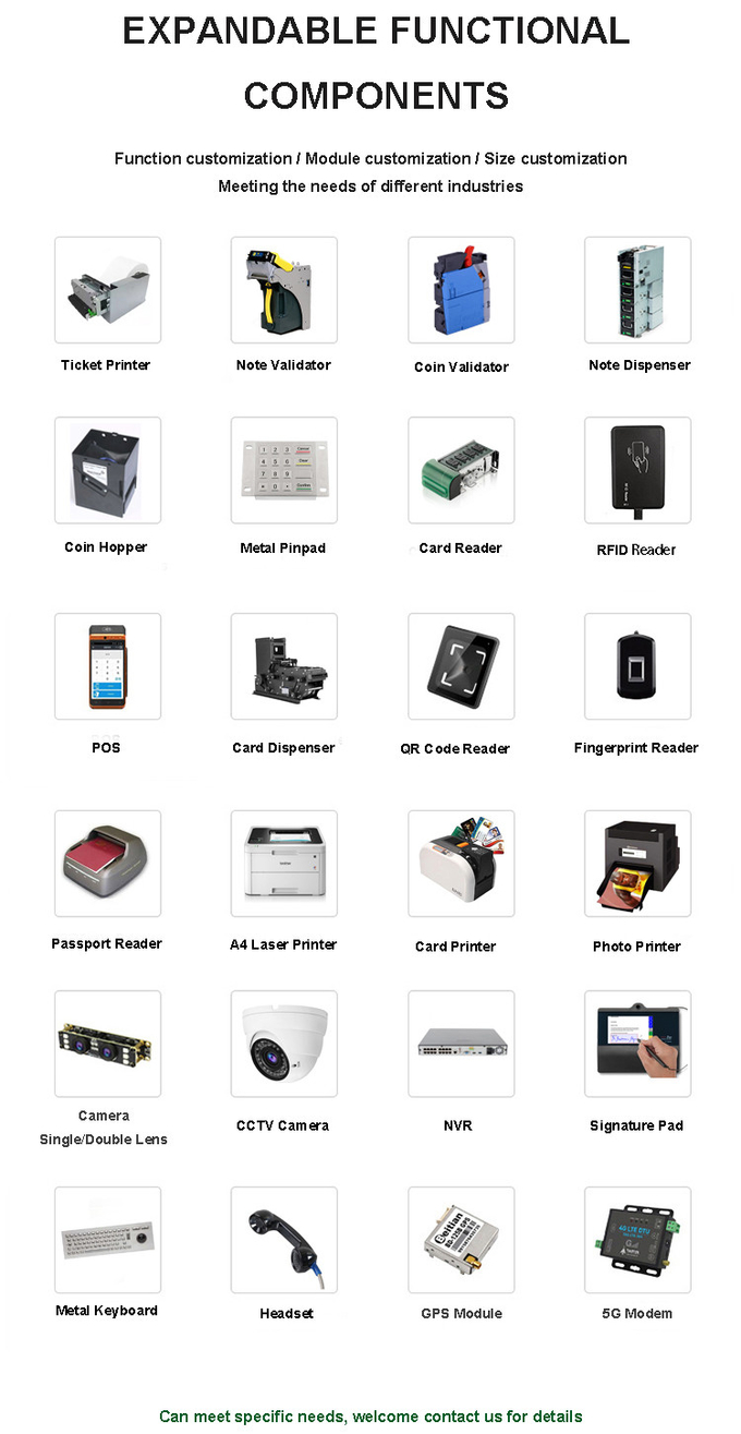 Android 11 Self Service Ticketing Kiosk Smart Self Service Payment Kiosk Machine