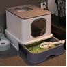 Buy cheap White 600X500mm Self Cleaning Litter Box OEM Automatic Cat Litter Box from wholesalers