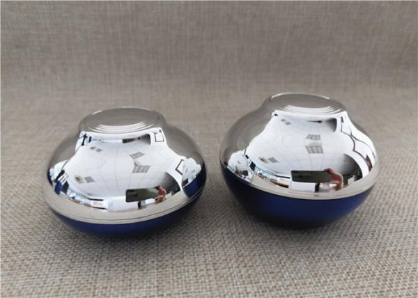 Buy cheap Durable Clear Acrylic Storage Jars Royal Blue Color For Facial Cream from wholesalers