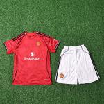 Customization Home Childrens Football Jerseys For Manchester United 2025-2026