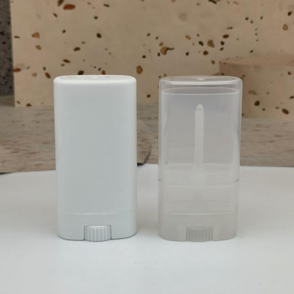 Oval Twist Up Cardboard Plastic Deodorant Bottle Containers Stick 15ml 15g For