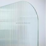 Solid Frameless Fluted Moru Tempered Frosted Glass Panel for Shower Screen