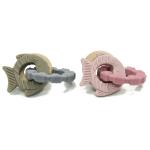 Non Toxic Food Grade OEM Unisex Silicone Wood Teether EU Style Fish Shape
