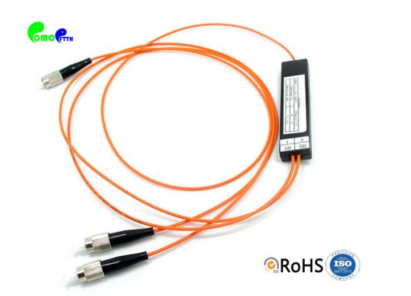 1*2 MM Fiber Optic Coupler High Performance OM1 For 850 / 1310nm 62.5 / 125μm