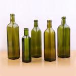 Food Grade Antique Olive Oil Bottle , Vinegar Lead Free Glass Sauce Bottles