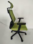 Black Arm High Back Swivel Chair , 100mm-70mm Mesh Desk Chair