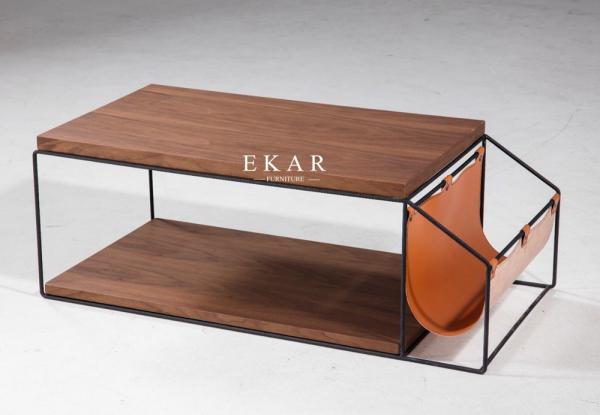 Buy cheap Stainless Steel Frame Wooden Rectangle Modern Coffee Table from wholesalers