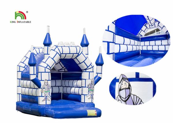 Buy cheap Blue White Commercial Kids Air Jumping Inflatable Castle Toys With Roof from wholesalers