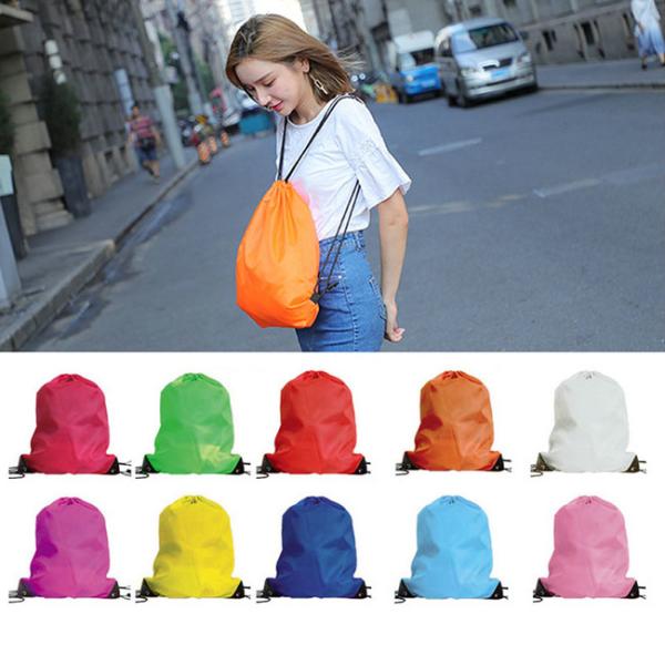 Water Repellent Polyester Drawstring Backpack Customizable For Men / Women /