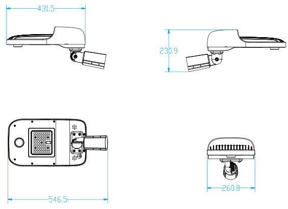 Energy Saving Integrated Solar Street Light With Inbuilt Battery / Solar Panel