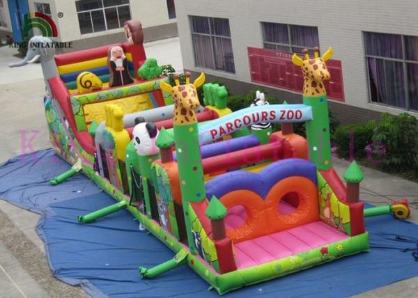 Buy cheap Colorful 0.55mm PVC Wild Animal Blow Up Obstacle Course For Outdoor Sport Games from wholesalers