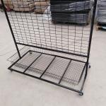 Multi-Functional Supermarket Retail Mesh Wire Hanging Display Rack With PVC
