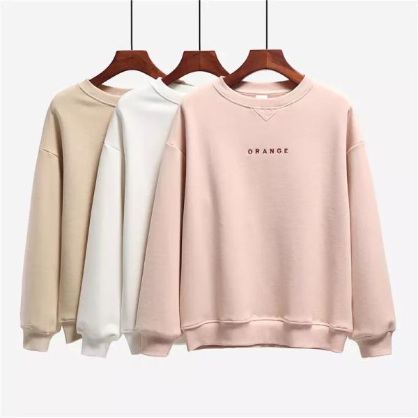Buy cheap Custom Embroidered Plain Crew Neck Sweatshirt Unlined Drop Shoulder from wholesalers