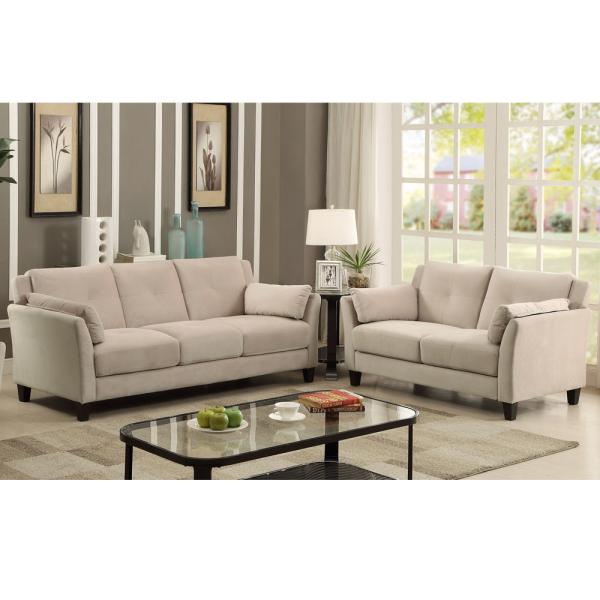 Buy cheap 3 Piece Sofa set, Beige Flannelette from wholesalers