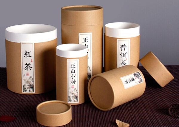 Buy cheap Customised Food Grade Natural Brown Kraft Label Plain Cradboard Paper Tube from wholesalers