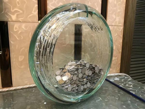 Buy cheap Decorative Money Box Scratchproof CCC Crystal Acrylic Glass from wholesalers