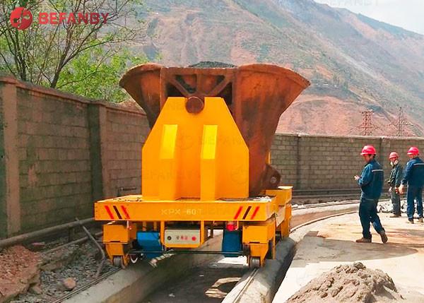 Buy cheap Automatic Dumping Powered Ladle Transfer Car Manufacture from wholesalers