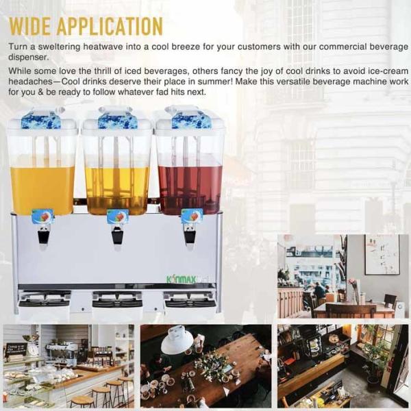 Buy cheap 3 Tanks Commercial Dispenser Machine Electric Refrigerated Beverage Fruit Juice from wholesalers